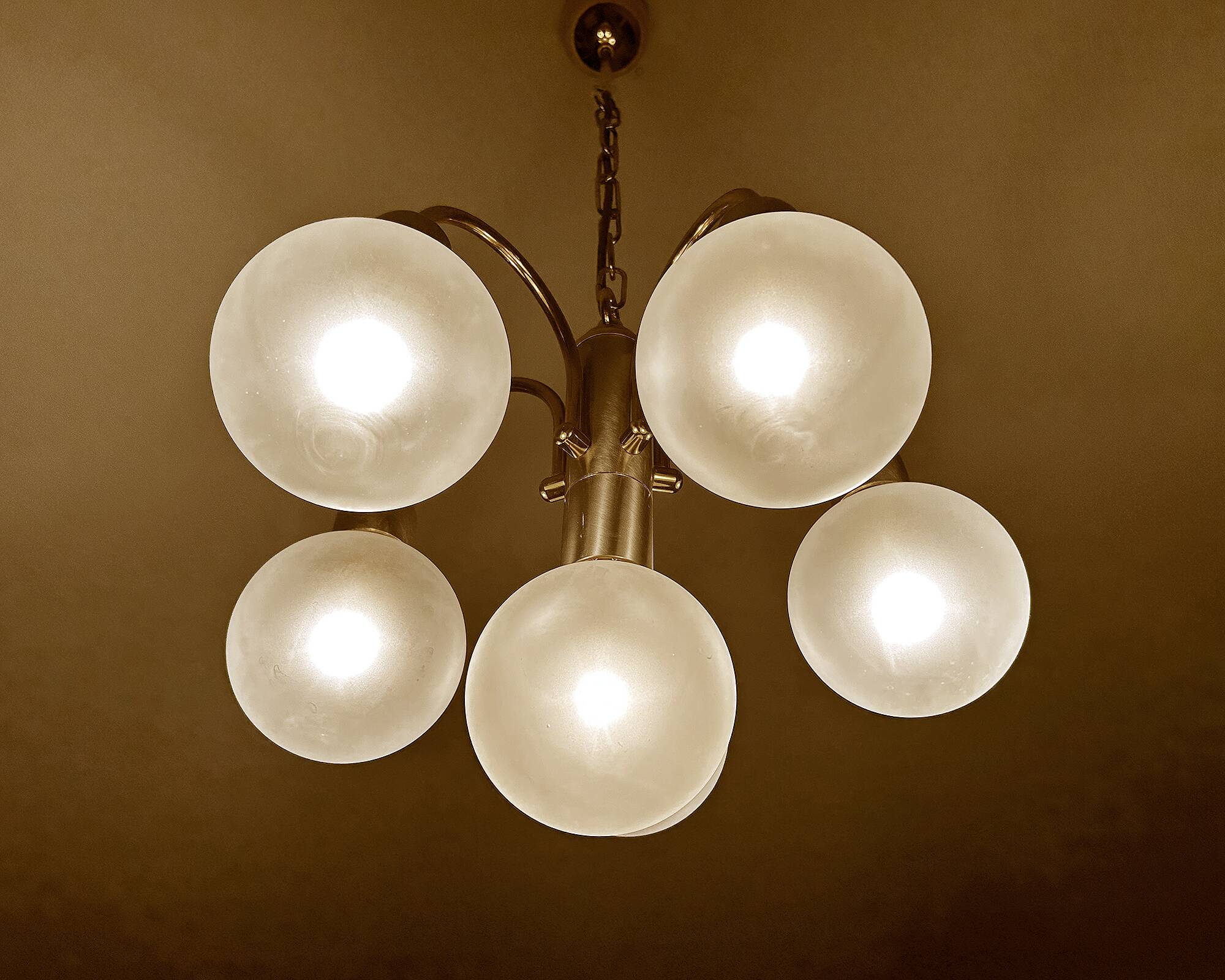 Vintage Cascade Pendant Light, 70s