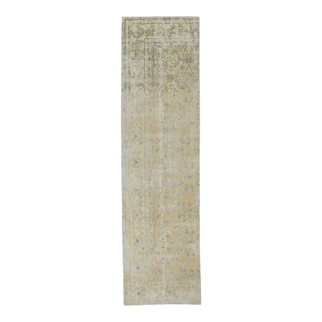 Orange Turkish hand-knotted runner 81x303