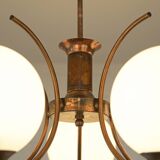 Vintage Copper Pendant Lamp / Hanging Light / Colonial Chandelier 1970's
