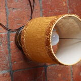 Vintage turned wooden candle holder lamp