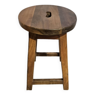 Burmese teak workshop stool