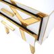 Paire de tables de chevet contemporaines en bois massif et verre par L.a. Studio