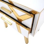 Pair of Contemporary Solid Wood and Glass Italian Bedside Tables by L.a. Studio