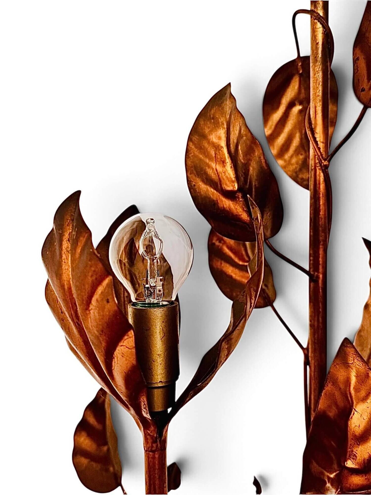 Hans Kögl, golden floor lamp from the 70s