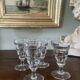 Lot de 4 verres bistrot ancien en verre soufflé - bullé