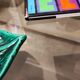 Vintage glass and chrome coffee table 1970