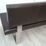Leather office bench