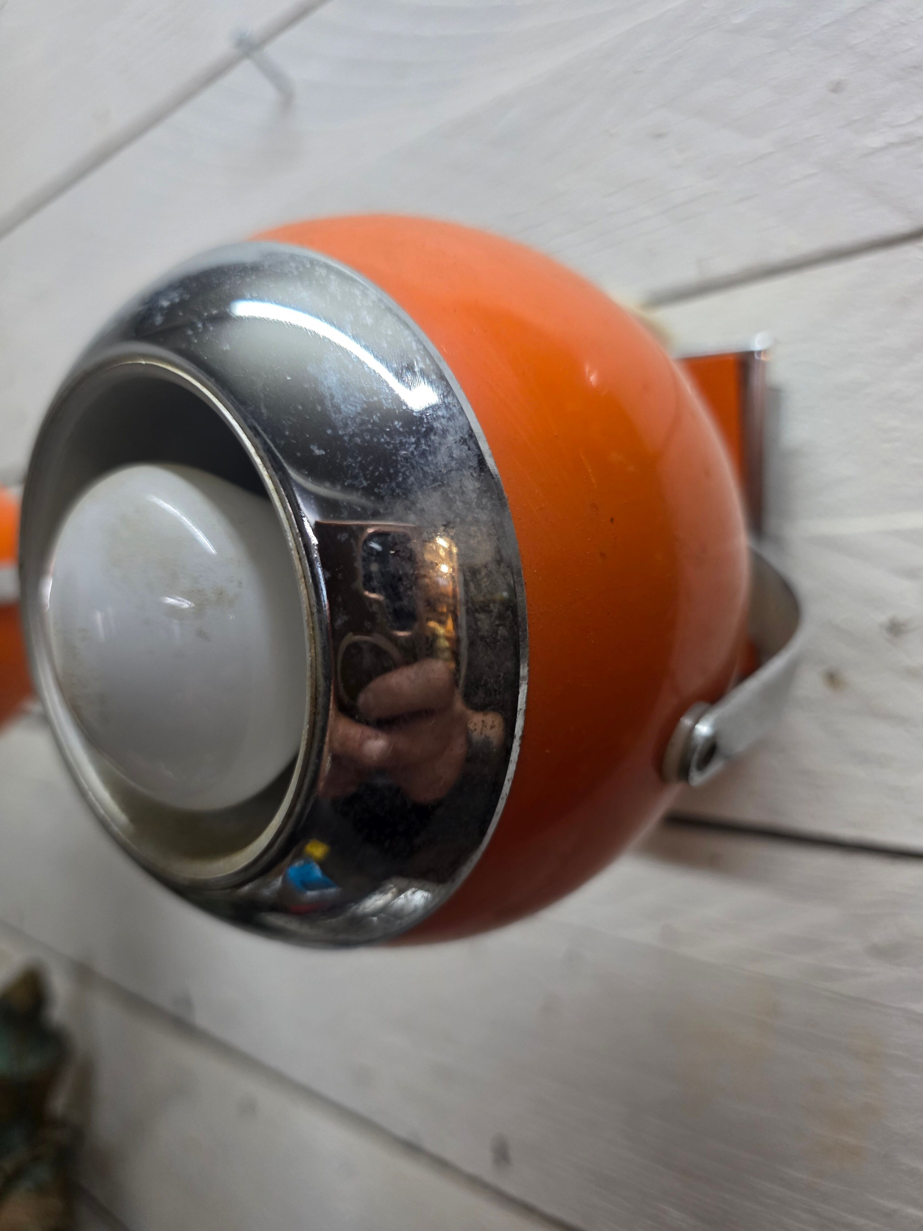 Pair of vintage 70s eyeball wall lights.