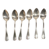 Silver-plated metal soup spoons