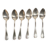 Silver-plated metal soup spoons