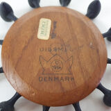 Round Teak and Metal Candleholder by Digsmed, Danish Design, 1964