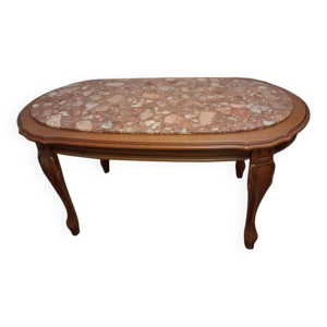 table basse dessus pierre