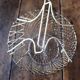 Salad basket foldable star iron thread anses white plastic