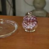 Set of pink blown glass carafes and glasses, 1950s