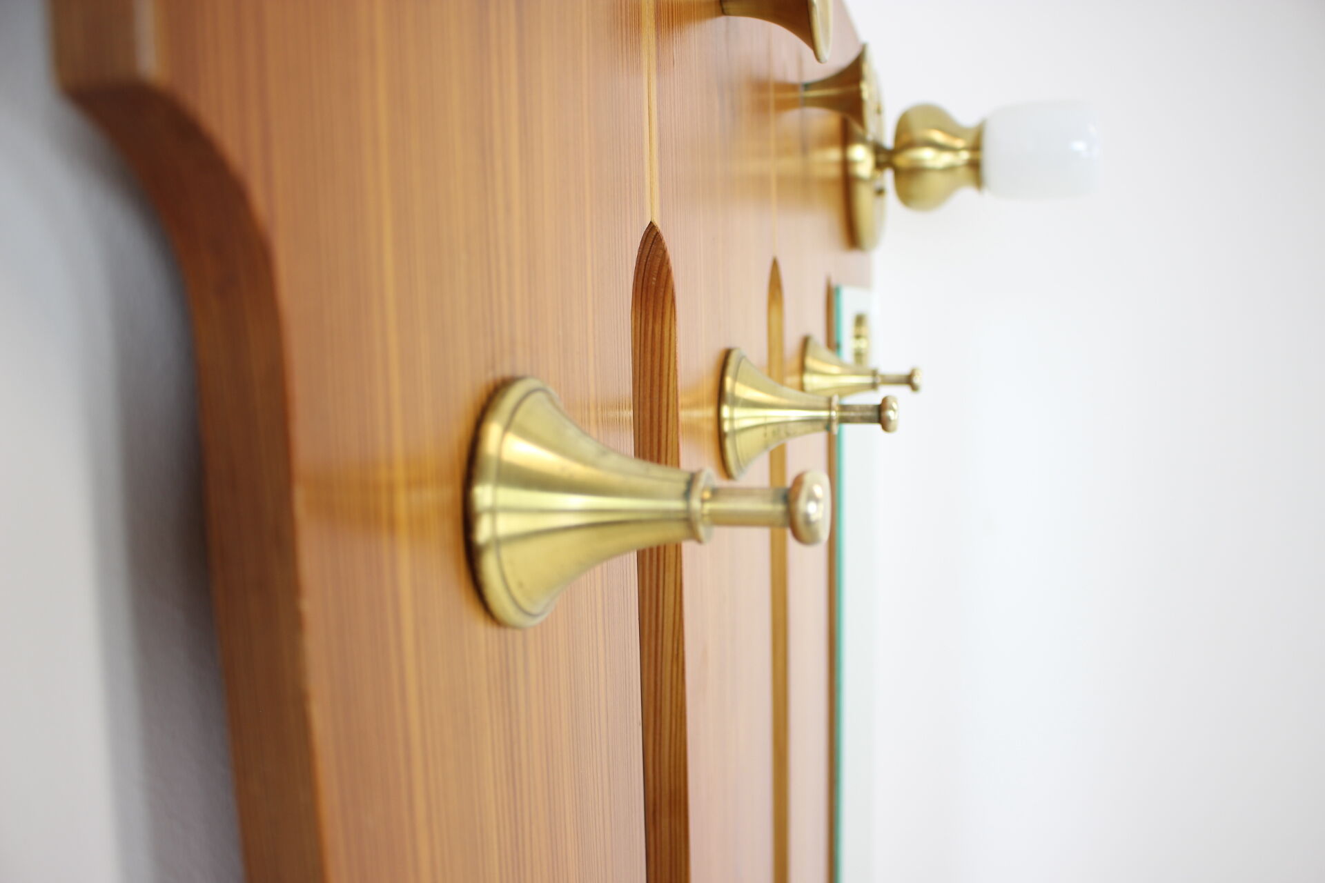 Wall coat rack with lighting Czechoslovakia 1960s