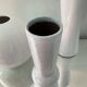 Trio of vintage ceramic vases white 60s-70s