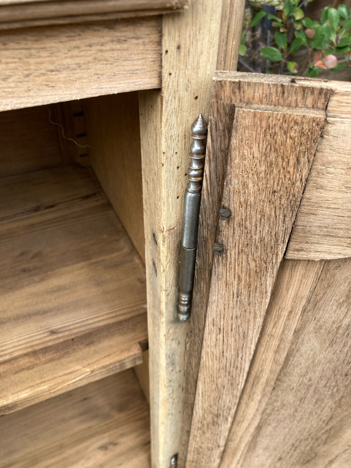 Adorable small country house buffet in raw oak.