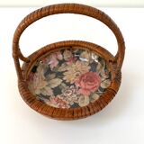Rattan storage basket from the 50s/60s