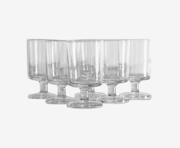 Lot de 6 verres à vin 1970 seventies art de la table