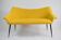 Two-seater vintage sofa, german democratic republic, 1960, yellow