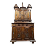 Attribué à La Maison Ribaillier : Cabinet Bellifontain en chêne et marbre