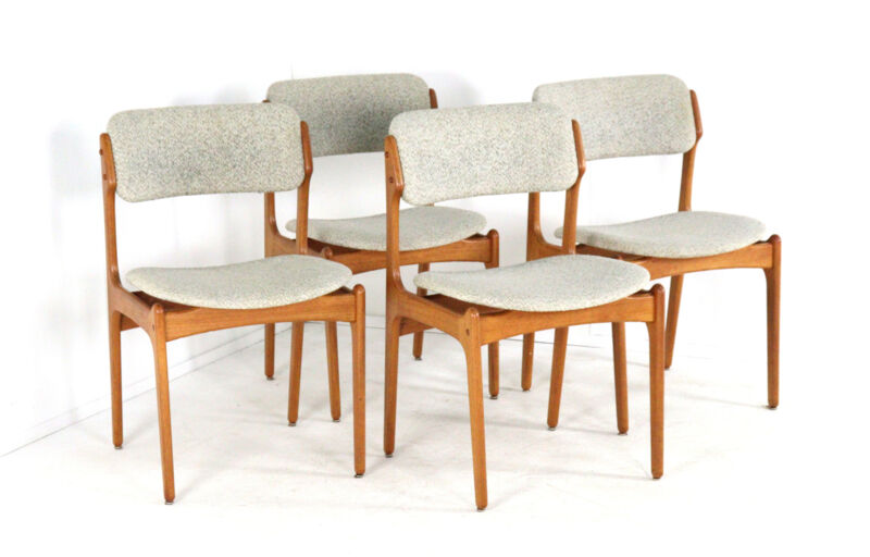 Ensemble de 4 chaises Erik Buch pour O.D. Møbler modèle 49 'Bur'