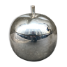 Pomme à glaçons en métal argenté années 60