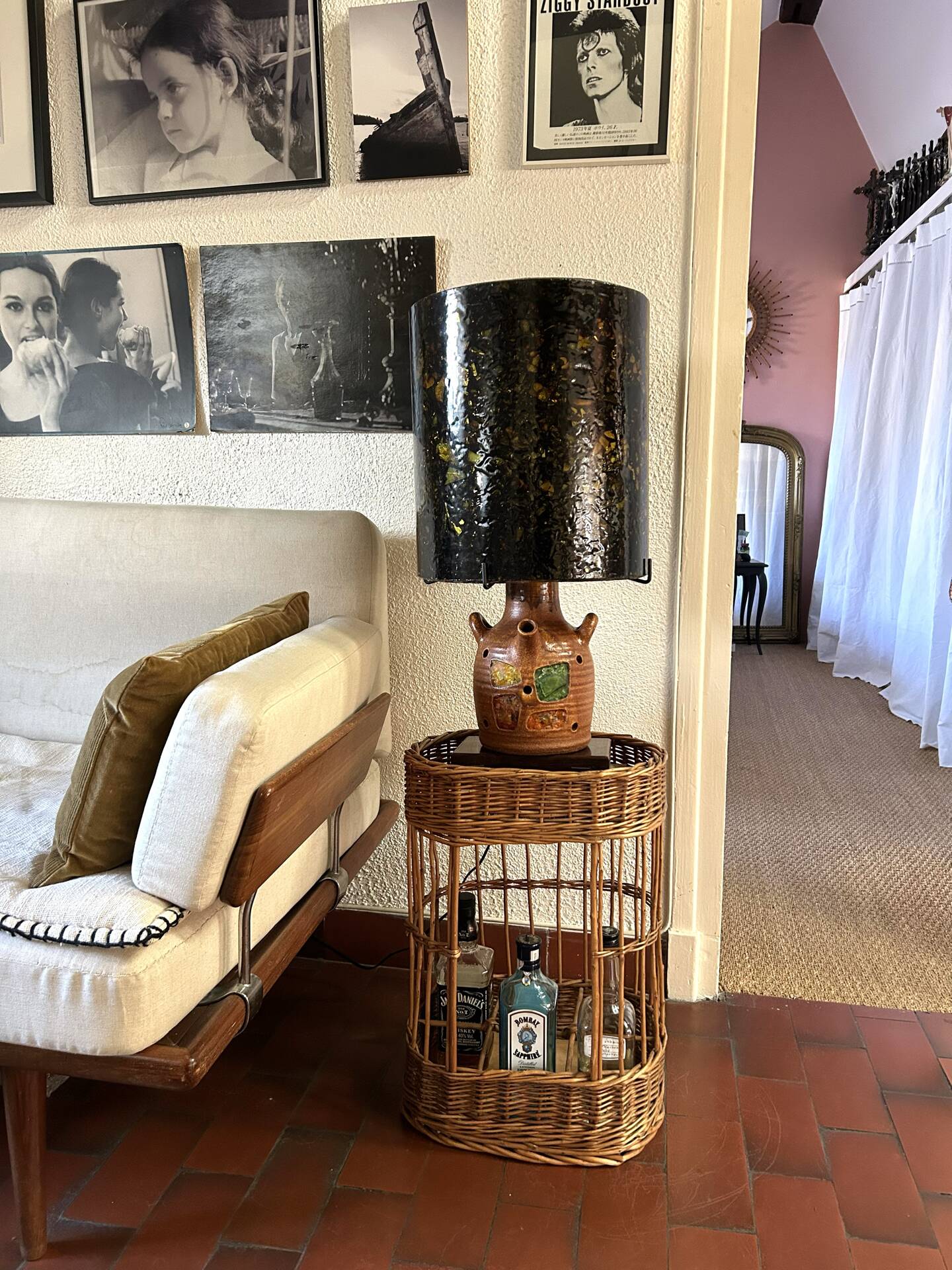 Lampe Accolay en résine et céramique