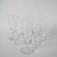 Set of 6 champagne flutes engraved 1960