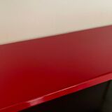 Modular vintage wall shelf, black and red metal circa 1960s
