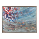 Huile sur toile originale suédoise – "Composition" par Keiko Ryu – Signée – Vintage et encadrée