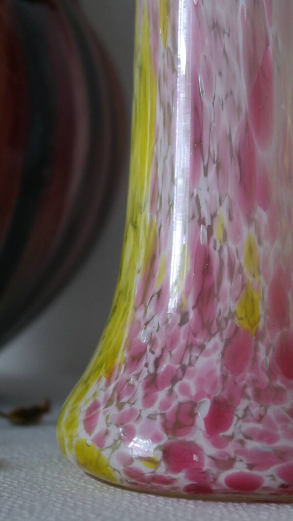 Vase Clichy Legras verre soufflé début XXème