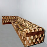 Midcentury modular sofa Laauser vintage 'Earth tones'