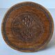 Solid wood monoxyle piece, hand-carved, ethnic bohemian wabi-sabi decor.