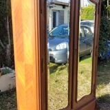 grande ancienne armoire miroir tiroir secret chapeau gendarme style louis xv