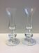 Duo of Soliflore Vases Candleholders Blown Glass Art Decoration Design