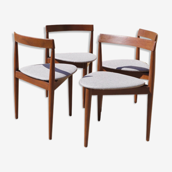 Série de 4 chaises en teck de Hans Olsen pour Frem Røjle 1960