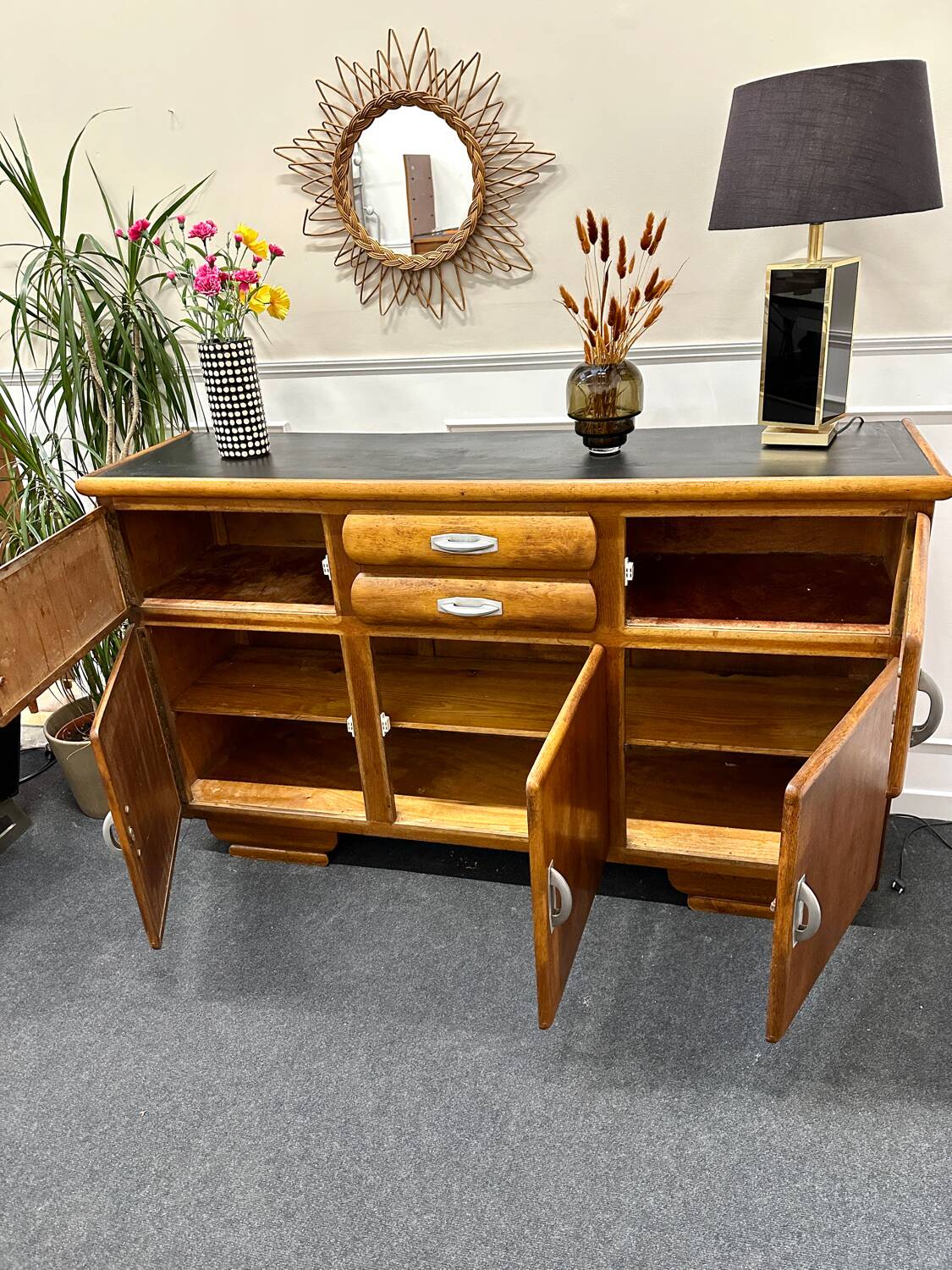 Buffet mado plateau noir