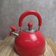 Vintage red stainless steel kettle – 2.5 L