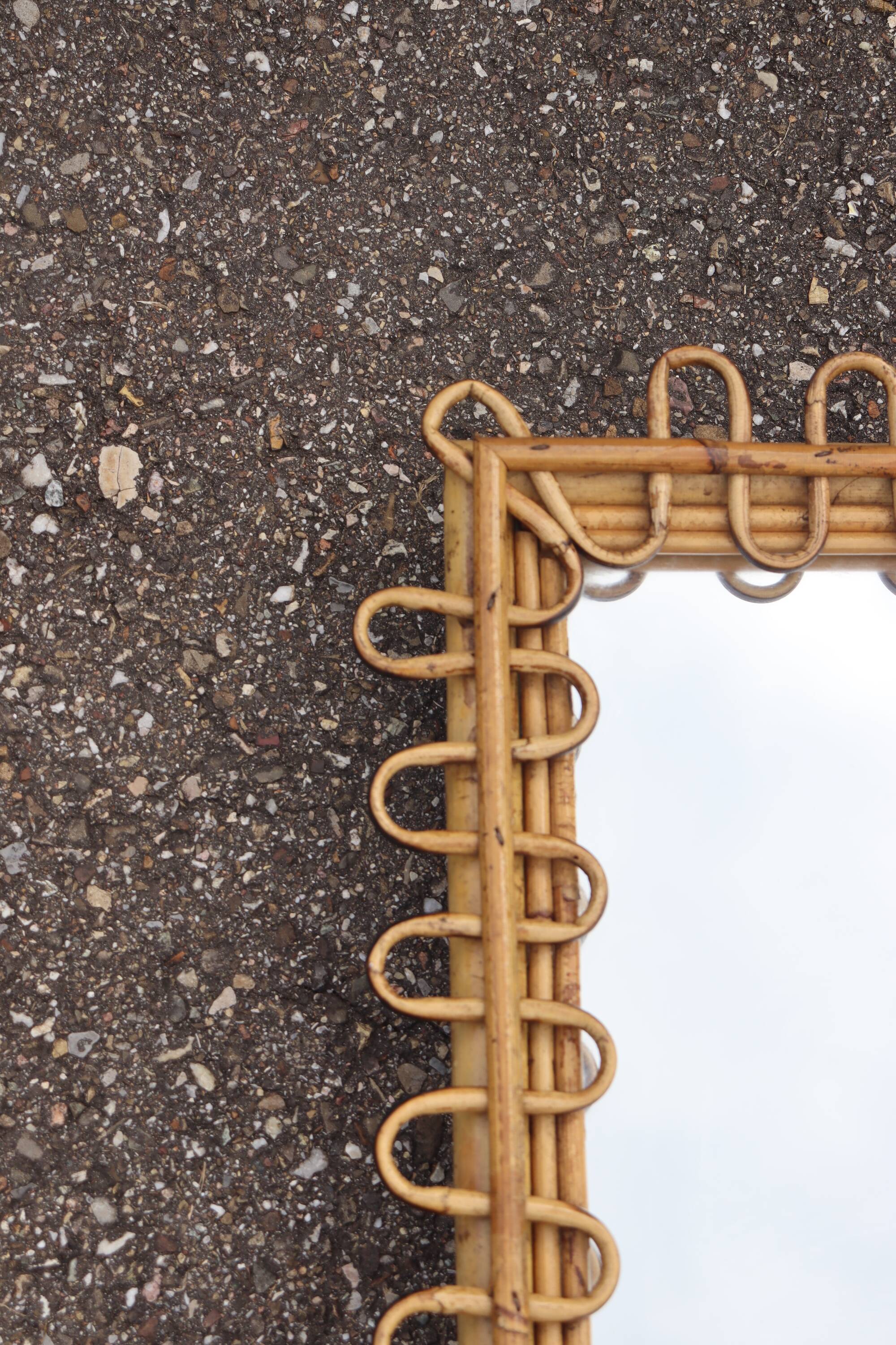 Rattan mirror design Italy