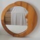 Miroir rond en pin forme lune
