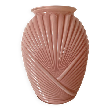 Vase drapé années 80 Anchor Hocking