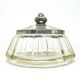 Art Deco bonbonniere, crystal, silver-plated brass, Sweden, 1930s