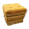 Old pouf / footrest with velvet fringes / vintage