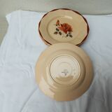 Set of six Digoin Sarreguemine dinner plates