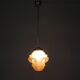 Art Deco pendant lamp with pink glass shade, 1930s