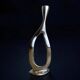 Biomorphic candleholder, solid aluminium, Spain, circa 1970