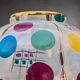 Vase Hubert Bequet Quaregnon en Faïence Nacrée Décor Confetti - Années 50-60