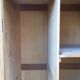 Vintage wardrobe with compass feet in beech