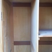 Vintage wardrobe with compass feet in beech